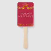 Éventail Merci Chic Rose Rouge Quinceanera (Dos)