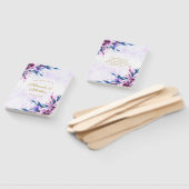 Éventail Merci de Mariage de Peony Botanique Violet (Non-assemblé)