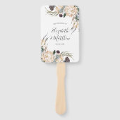 Éventail Merci de Mariage de Protea Blanc Boho Tropical (Devant)