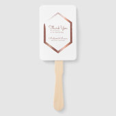 Éventail Merci de Mariage d'or Faux géométrique moderne (Devant)