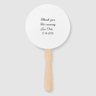 Éventail merci de venir ajouter un message texte