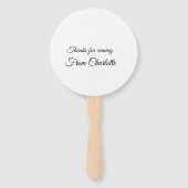 Éventail merci de venir ajouter un message texte (Devant)