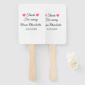 Éventail merci de venir ajouter un message texte (Devant et derrière)