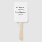 Éventail merci de venir ajouter un message texte (Dos)