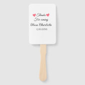 Éventail merci de venir ajouter un message texte (Devant)