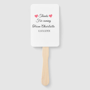 Éventail merci de venir ajouter un message texte