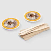 Éventail Merci D'Être Venu À Mon Baptême Photo Moderne (Non-assemblé)