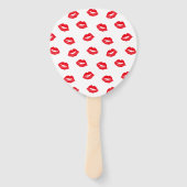 Éventail Merci Rouge Baisers Personnalisés (Dos)