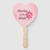 Éventail Mère de la mariée rose (Dos)