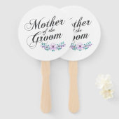 Éventail Mère du Mariage Groom | Ventilateur à main (Devant et derrière)