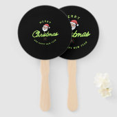 Éventail Merry Christmas and Happy New Year (Devant et derrière)