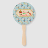 Éventail Merry Christmas Hand Fan – Festive Holiday Design  (Devant)