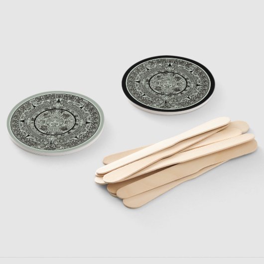 Éventail Mexicaine Aztec Sun Stone Maya Calendrier 1 (Non-assemblé)