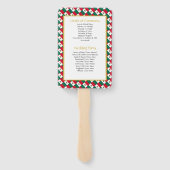 Éventail MEXICO Programme de mariage chrétien personnalisé (Dos)