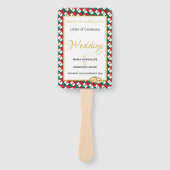 Éventail MEXICO Programme de mariage chrétien personnalisé (Devant)