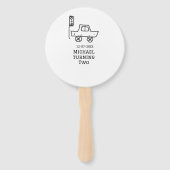 Éventail Michael turning two birthday toy car traffic light (Dos)