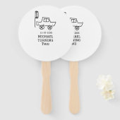 Éventail Michael turning two birthday toy car traffic light (Devant et derrière)