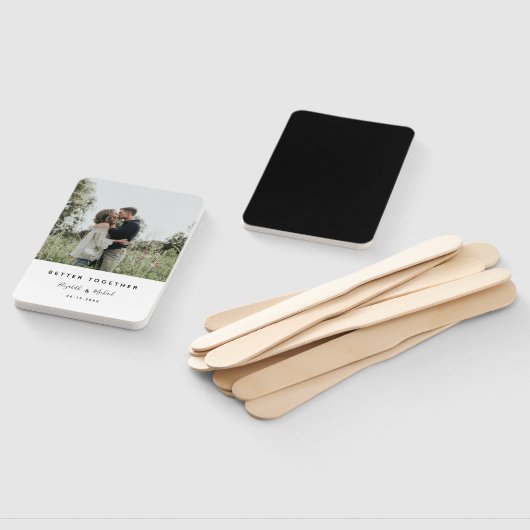 Éventail Mieux Ensemble Photo Moderne Élégant Simple Script (Non-assemblé)