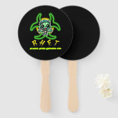 Éventail Mignonne, drôle de zombie (Devant et derrière)