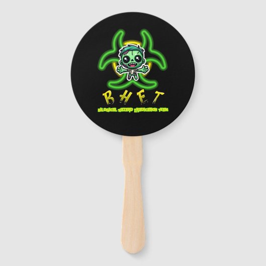 Éventail Mignonne, drôle de zombie (Devant)