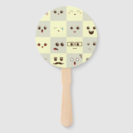 Éventail Mignonne face (Dos)