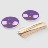 Éventail Mignons marshmallows roses par feu de camp dessin (Non-assemblé)
