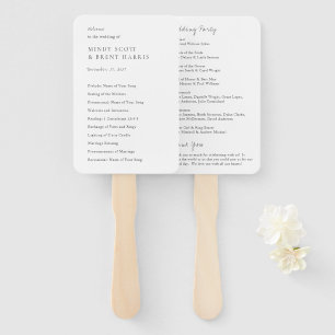 Éventail Mindy Programme minimal de mariage moderne