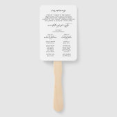 Éventail Miniature moderne 3 Photo Wedding Programme Ventil (Dos)