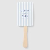 Éventail Minimal and Chic Blue French Personalized Wedding  (Devant)