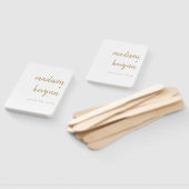 Éventail Minimal et chic | Mariage or et blanc (Non-assemblé)