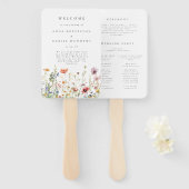 Éventail Minimal Wildflower Wedding Program (Devant et derrière)