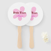 Éventail minimale add your name text bridesmaid gijd (Devant et derrière)