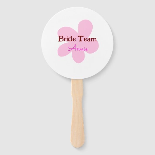 Éventail minimale add your name text bridesmaid gijd (Devant)