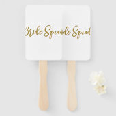 Éventail minimale add your name text bridesmaid gijd (Devant et derrière)