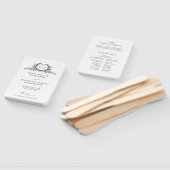 Éventail Minimalist Calligraphy monogram Wedding Program (Non-assemblé)