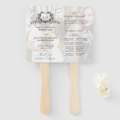 Éventail Minimalist Calligraphy monogram Wedding Program (Devant et derrière)