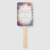 Éventail Minimalist Floral Christian Wedding Program (Dos)