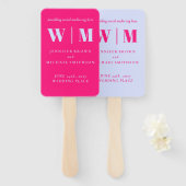 Éventail Minimalist Lilac Pink Simple Drink Wedding celeb (Devant et derrière)