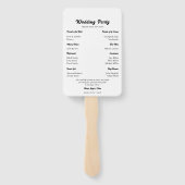 Éventail Minimalist Typography Wedding Program (Dos)