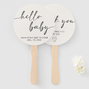 Éventail Minimaliste Baby Shower Hello Baby