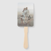 Éventail Minimaliste Gold Photo Programme de mariage modern (Devant)