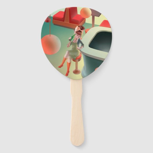 Éventail Miss Meow - Late Night Bar Series (Devant)