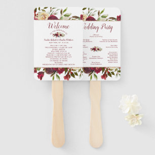 Éventail Mistletoe Manor Programme de cérémonie de mariage 