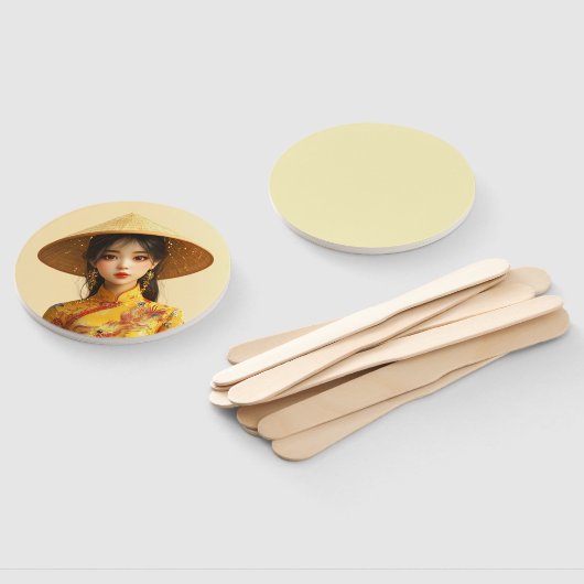 Éventail Mlle Aodai (Non-assemblé)