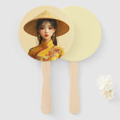 Éventail Mlle Aodai (Devant et derrière)