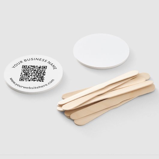 Éventail Modèle de code QR téléchargé avec texte modifiable (Non-assemblé)