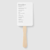 Éventail Modèle de programme de service simple avec photo à (Dos)