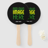 ÉVENTAIL MODELE DE TEXTE D'IMAGE NOIRE SIMPLE ÉDITABLE MODE (Devant et derrière)