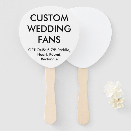 Éventail Modèle des ventilateurs MARIAGE PADDLE personnalis (Devant et derrière)