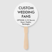 Éventail Modèle FANS MARIAGE ROND Personnalisé (Devant)